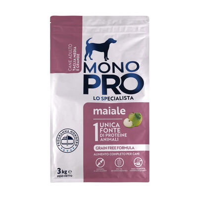 Monopro Dog Adult Medium&Large Grain Free Maiale 3 kg