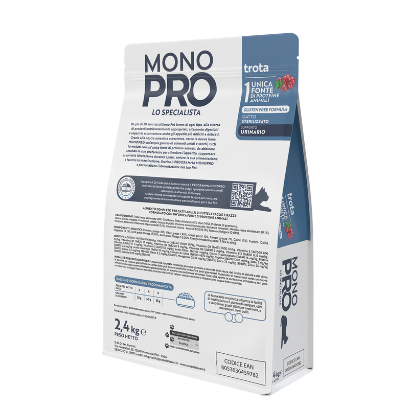 Monopro Cat Sterilised Trota 2,4 kg