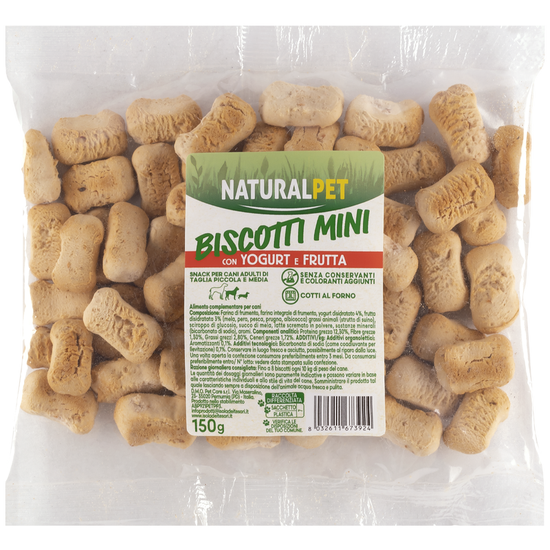 Naturalpet Biscotti Yogurt e Frutta 150gr