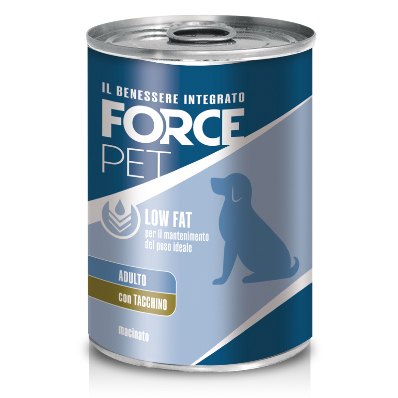 Forcepet Dog Adult Low Fat macinato con tacchino 400gr