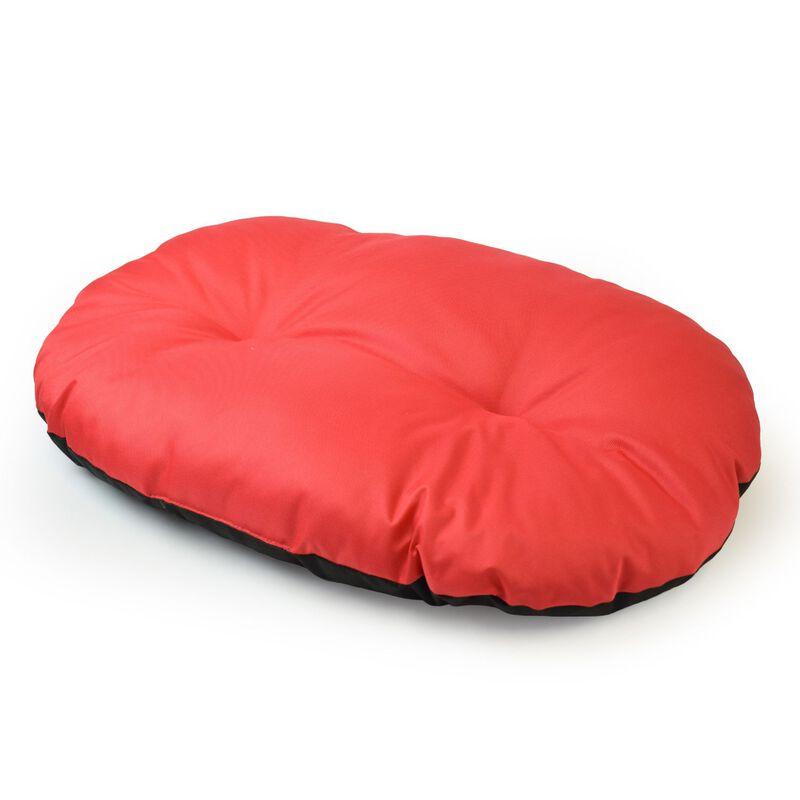 L'Isola dei Tesori Cuscino ovale tecnico Rosso/Nero 55x40 cm