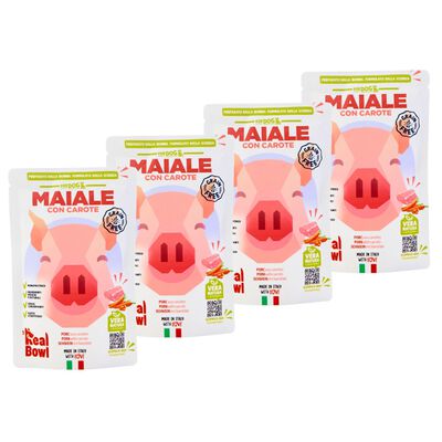 Real Bowl Cibo Umido per cani adulti Maiale 400 gr