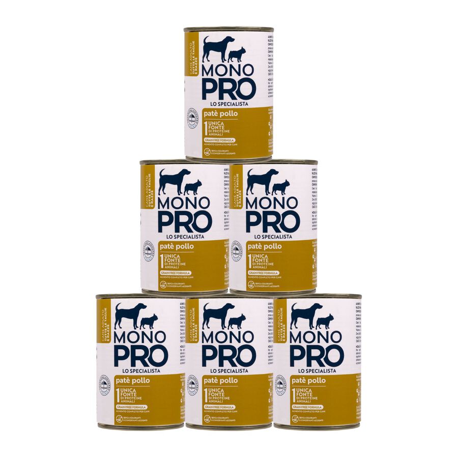 Monopro Dog Adult All Breeds Pat&egrave; Pollo 400 gr