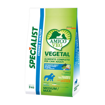 Amico Veg Strong&Healthy Dog Adult medium&maxi con Piselli e Alghe 3kg