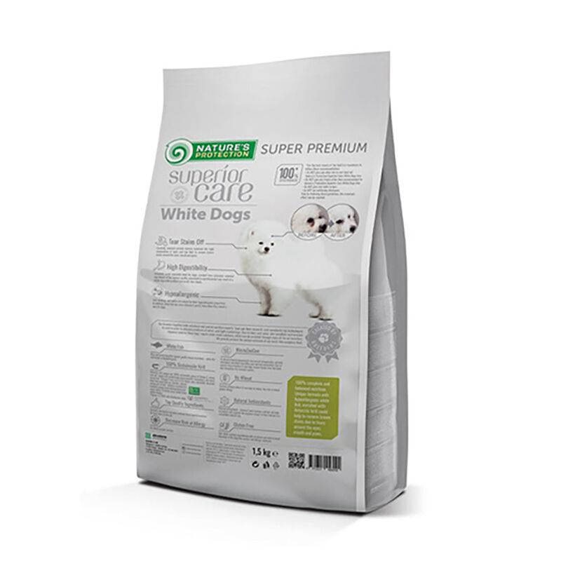 Nature's Protection Superior Care Dog Junior Small & Mini Pelo Bianco al Pesce 1,5 kg