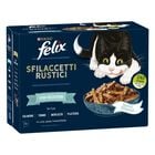 Felix Sfilaccetti Rustici Fish Selection Salmone, Tonno, Merluzzo e Platessa 12 x 80 gr
