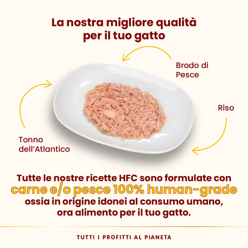Almo Nature Cat HFC Light Meal Tonno dell'Atlantico 4x50gr