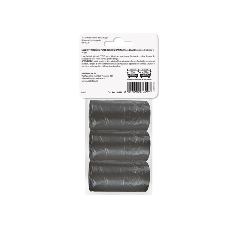 PetUp Sacchetti igienici Large 3x12 strappi