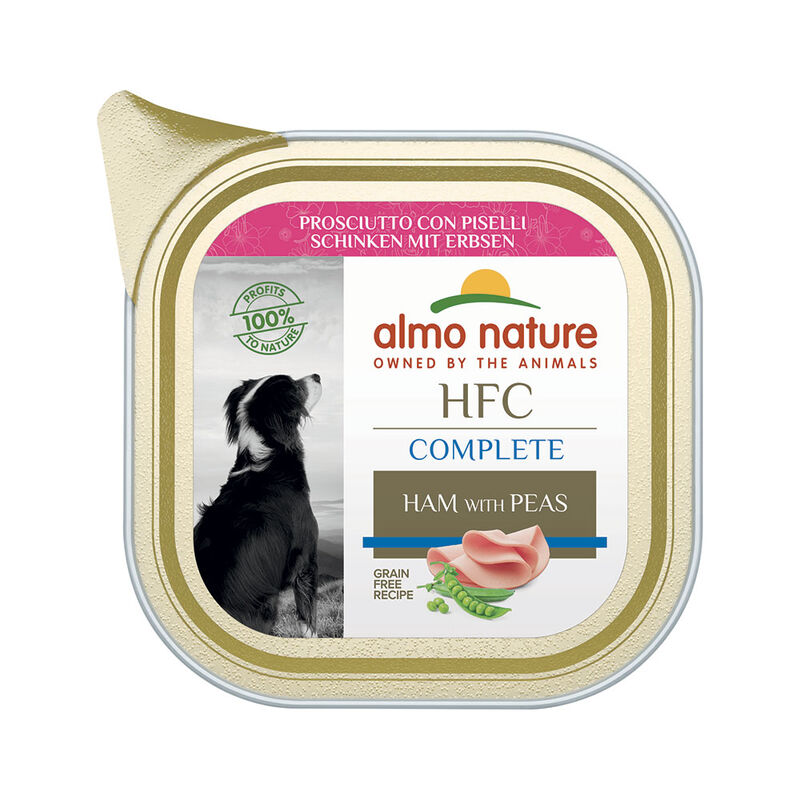 Almo Nature Prosciutto Piselli 85g - Alimento completo per cani HFC
