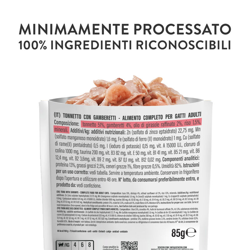 Schesir Cat Tonnetto con Gamberetti 85 gr