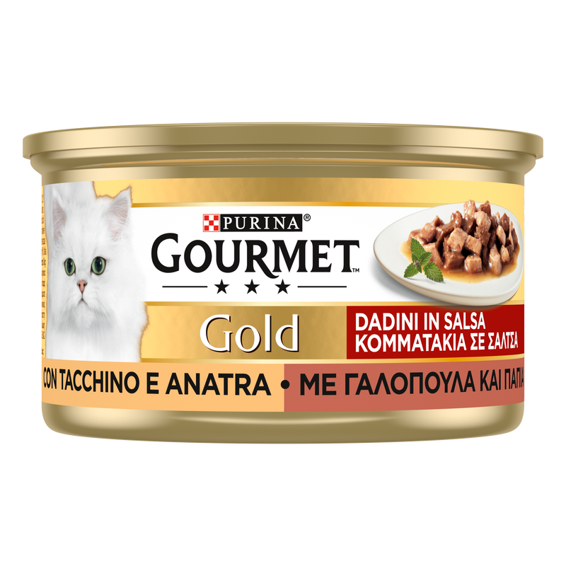 Gourmet Gold Cat Adult Dadini in Salsa con Tacchino e Anatra 85g