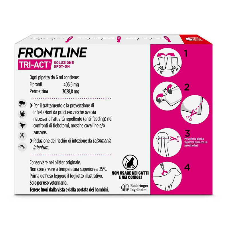 Frontline Tri-act antiparassitario cani 40-60 kg - 3 pipette