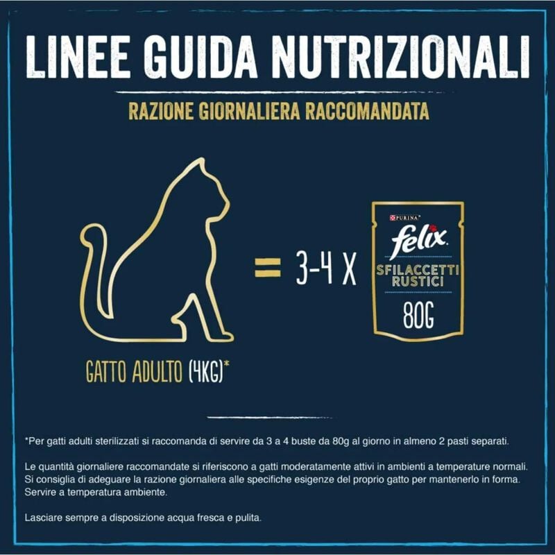 Purina Felix Sfilaccetti Rustici Cat Adult con Tonno 80 gr