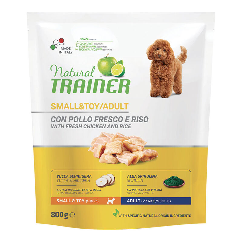 Natural Trainer Dog Adult Small & Toy con Pollo fresco 800 gr