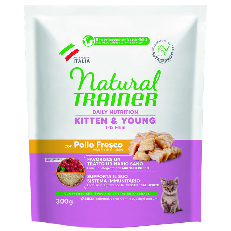 Natural Trainer Cat Kitten con Pollo Fresco 300 gr