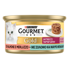 Gourmet Gold Cat Adult Intrecci di Gusto Salmone & Merluzzo 85 gr