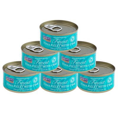 Fish4Cats Finest Cibo Umido per gatti Tonno e Granchio 70 gr