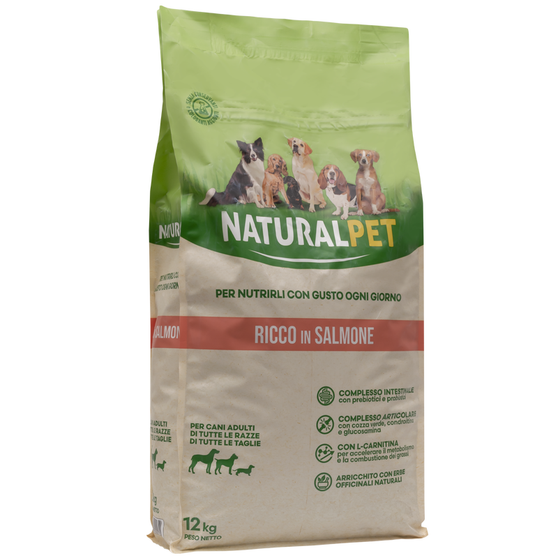 Naturalpet Dog Adult All Breed Ricche in Salmone 12 kg