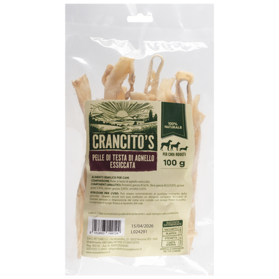 Crancito's Snack Pelle Testa Agnello essiccato 100gr