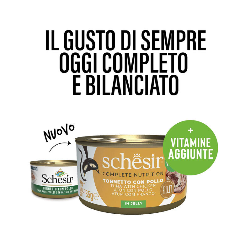 Schesir Cat Adult Tonnetto con pollo jelly 85g