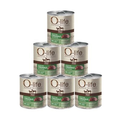 O-life Dog Adult All breeds Pezzettoni di Cinghiale con prosciutto 400gr