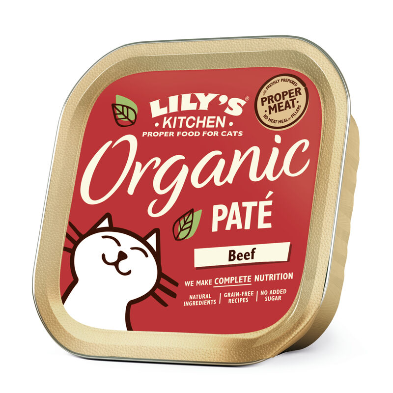 Lily's Kitchen Cat Adult Organic Beef Dinner, Manzo 85 gr