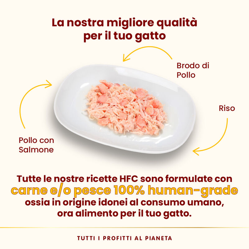 Almo Nature HFC Natural Cat Pollo con Salmone 280 gr