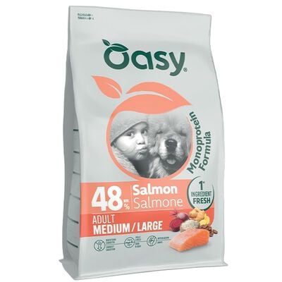 Oasy Monoprotein Formula Crocchette per cani adulti Tg Medio e Grande Salmone 10 kg