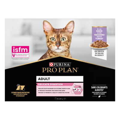 Purina Pro Plan Cat Adult Mpk Delicate Tacchino In Salsa 10x85g