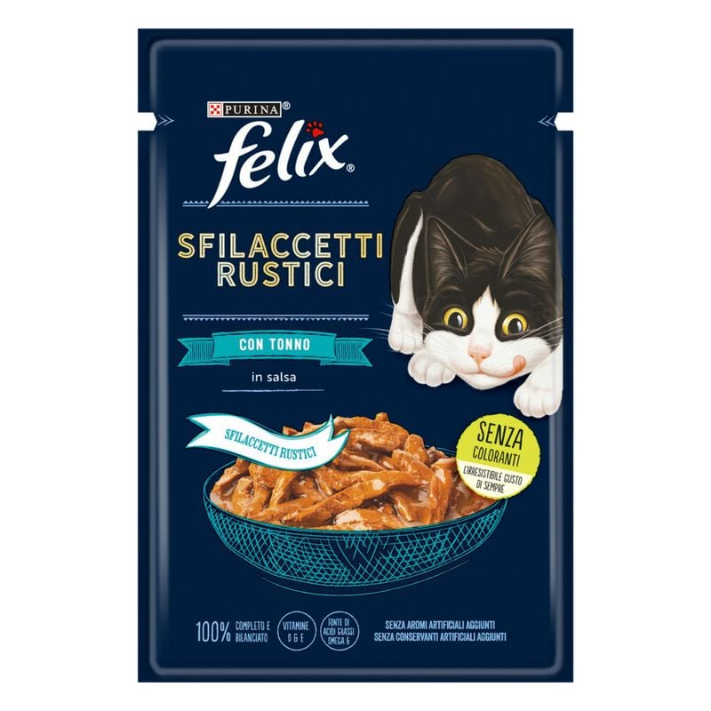 Purina Felix Sfilaccetti Rustici Cat Adult con Tonno 80 gr