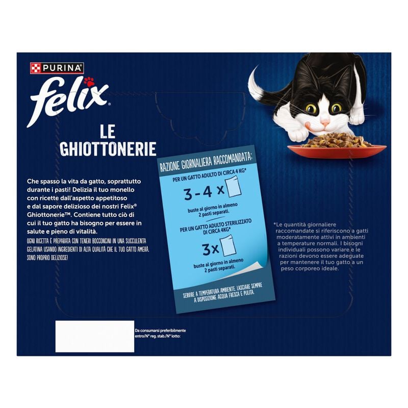 Felix Le Ghiottonerie Cat Adult con Manzo Pollo Coniglio e Agnello 24 x 85 gr