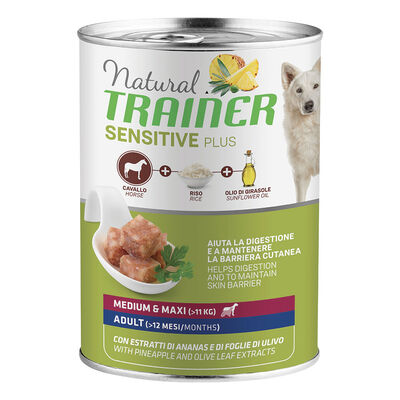 Natural Trainer Dog Sensitive Plus Medium&Maxi Adult con cavallo 400 gr.