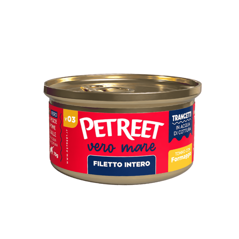 Petreet Vero Mare Trancetti Tonno con Formaggio per gatti 70 gr