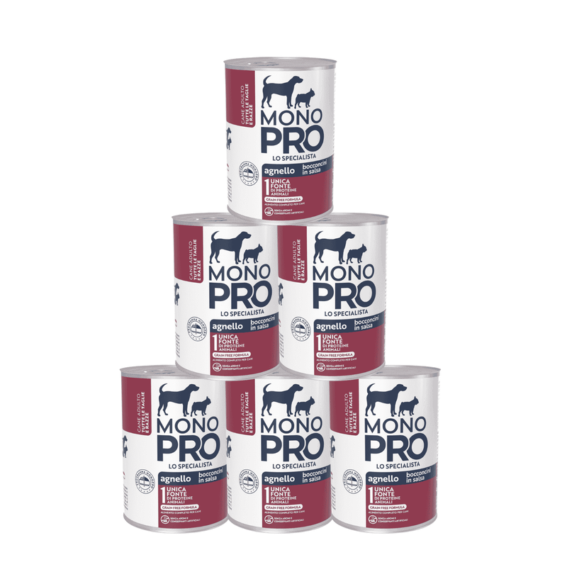 Monopro Bocconcini in Salsa per cani adulti Agnello 415 gr