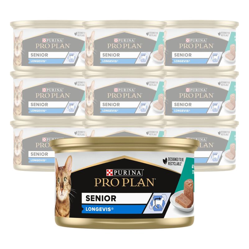 Purina Pro Plan Longevis Cat Adult 7+ Mousse con Tonno 85 gr