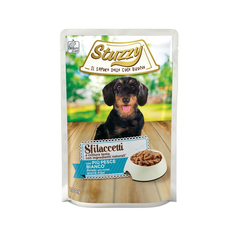 Stuzzy Dog Sfilaccetti con Pesce Bianco 100 gr