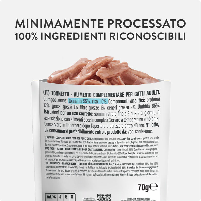Schesir Cat Filetti di Tonnetto in Gelatina 70g