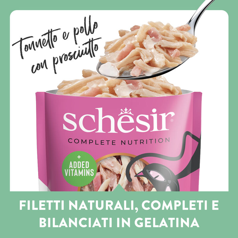 Schesir Cat Tonnetto e Pollo con Prosciutto 85 gr