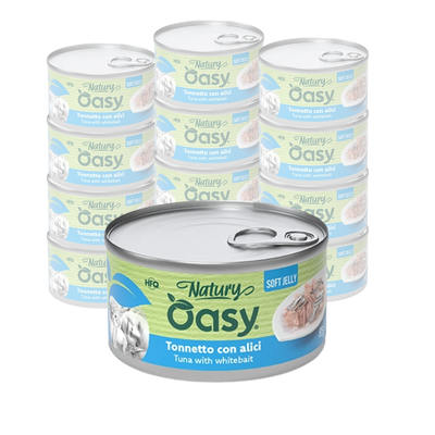 Oasy Natury Cat Adult Tonnetto con alici in jelly 85gr