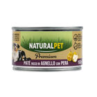 Naturalpet Premium Dog Adult Paté riccon in Agnello con pera 150gr image number 0