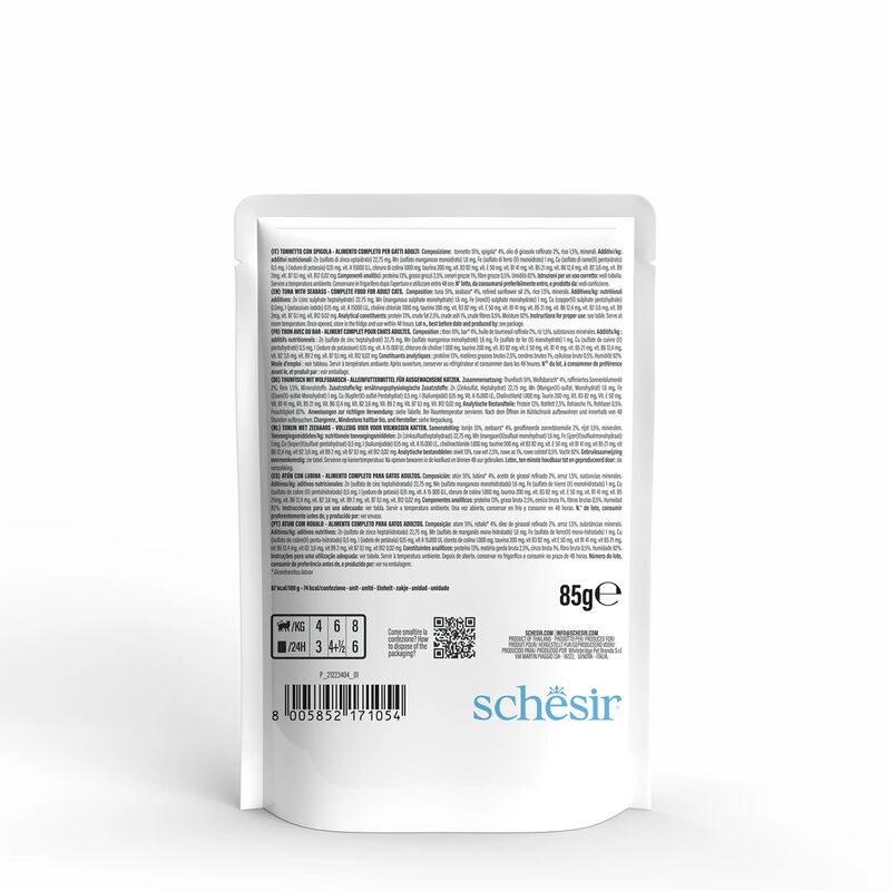 Schesir Cat Adult Tonnetto con Spigola 85 gr