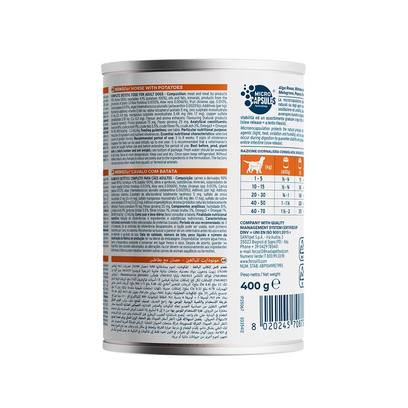 Forza10 Mono Diet Dog Cavallo con patate 400gr