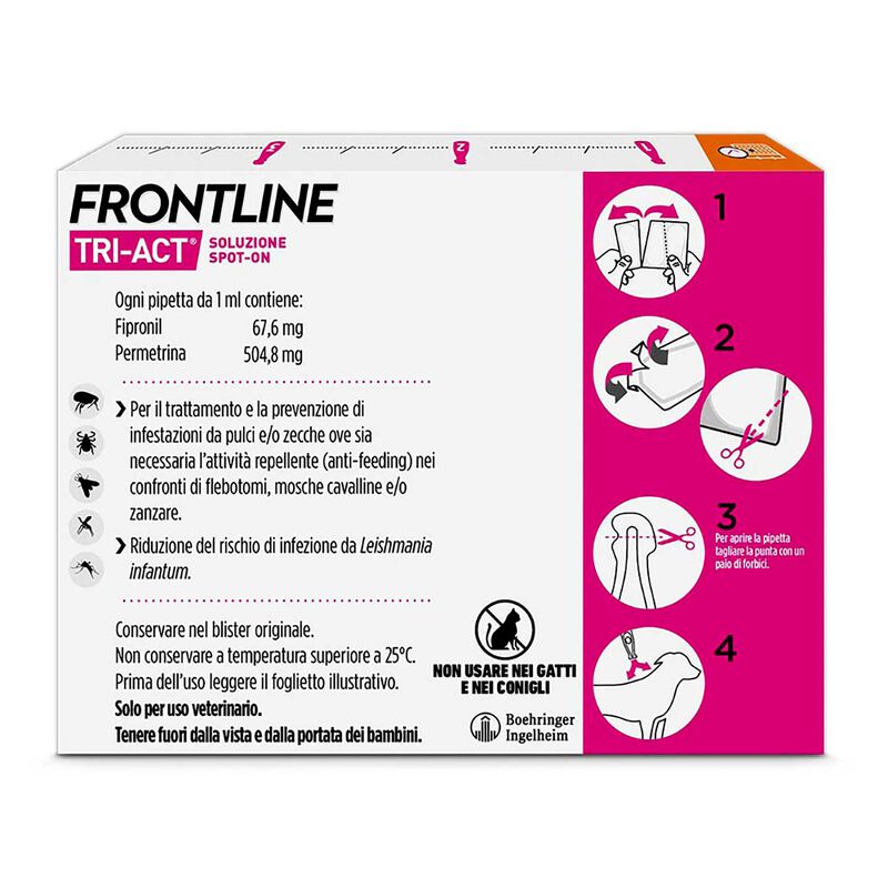 Frontline Tri-act antiparassitario cani 5-10 kg - 3 pipette