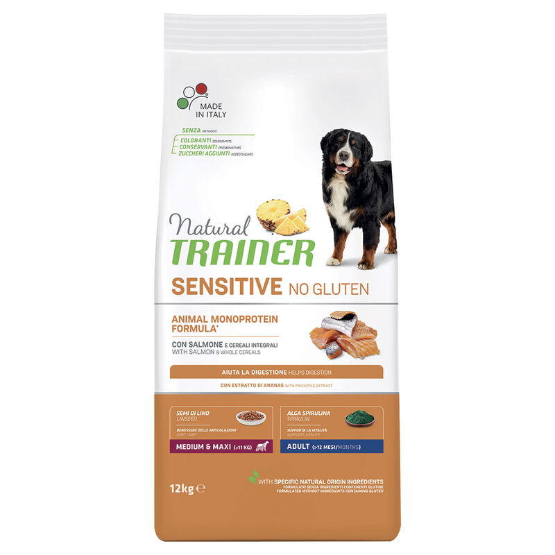 Natural Trainer Sensitive Dog Medium Maxi Salmone 12 kg
