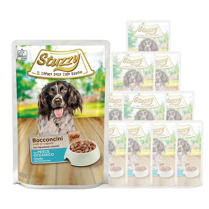 Stuzzy Dog  Bocconcini con Pesce Oceanico in Gelatina 100 gr
