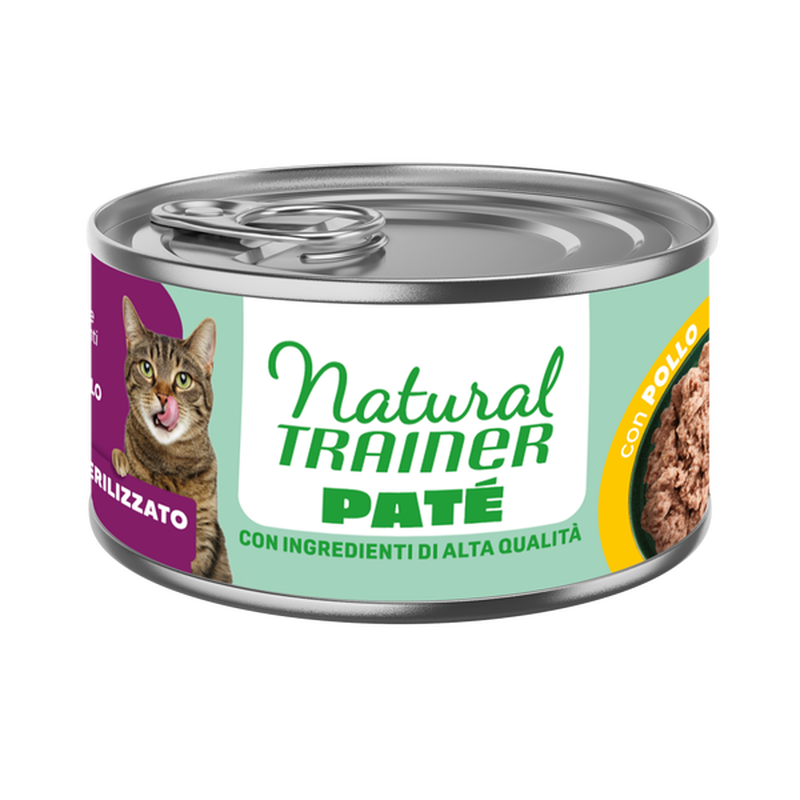 Natural Trainer Pat&eacute; con Pollo per Gatti Adulti Sterilizzati 85gr