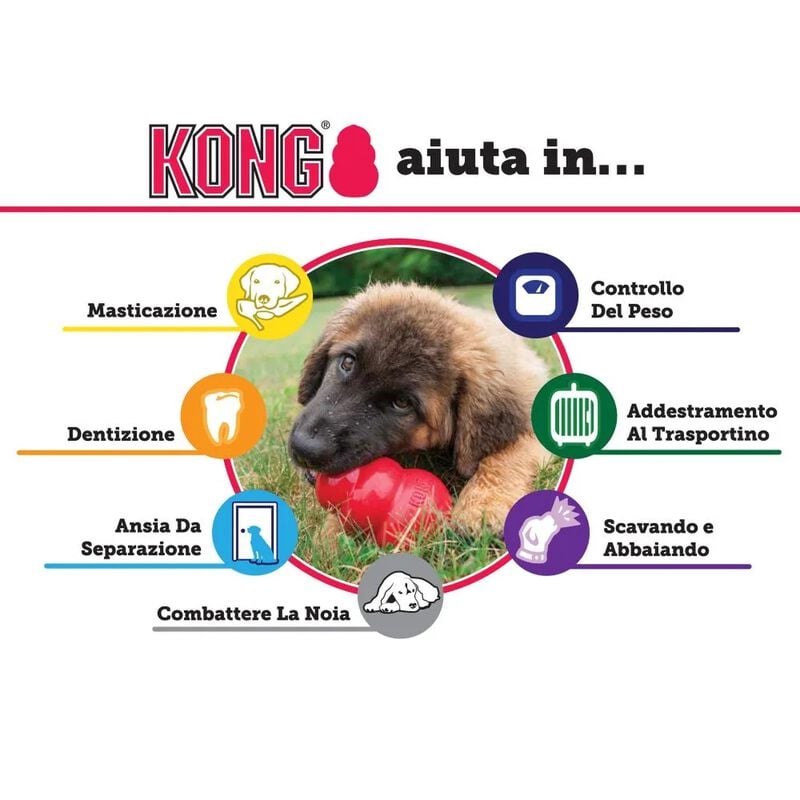 Kong Classic Gioco da mordere per cani L Rosso