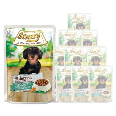 Stuzzy Dog Sfilaccetti con Coniglio e Ortaggi 100 gr