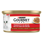 Gourmet Rosso Cat Adult Trancetti in gelatina con Tacchino, Anatra e Verdure 195 gr