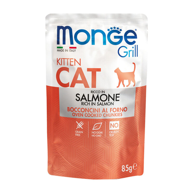 Monge Grill Kitten Bocconcini in Jelly Ricco di Salmone 85 gr